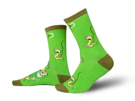 2 Paar Happy Fish Worm Socks in Cadeaublik One Size Mt 41 – 46 Vissokken Gift Cadeau Vis Blik Sokken