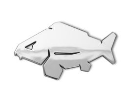 3-D Karper Embleem Verchroomd Vis Sticker Auto Reliëf Autosticker Decoratief Karperlogo Aanhanger