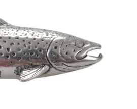Visspeld Forel Speldje Forellenspeld Vis Vissen Broche Kraag Speld Hoed Vliegvissen Bruine Forel Pin