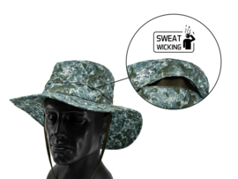 Boonie Hat Ventilerende Zonnehoed Jungle Hoed Vishoed Vissershoed Outdoor Brede Rand + Kinsluiting