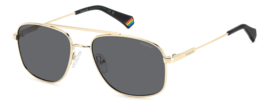 Polaroid Gold & Grey Classic Pilot Pilotenbril Lichtgewicht Zonnebril Gepolariseerde Piloten Bril