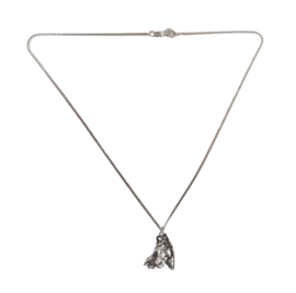 Hanger Paard Paardenhoofd + Ketting Zilver 45 cm (Dames) Paardenhanger Halsketting Zilver Paarden
