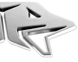 3-D Snoek Embleem Verchroomd Vis Sticker Auto Reliëf Autosticker Snoeklogo Aanhanger Laptop Viskist
