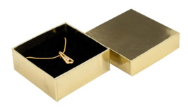 Luxe Eco Sieradendoosje Goud 6 x 6 cm Sieraden Cadeau Doosje Cadeaudoosje Oorbel Halsketting Ketting