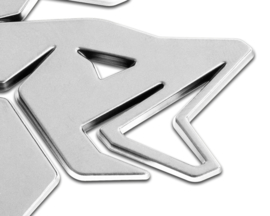 3-D Snoek Embleem Verchroomd Vis Sticker Auto Reliëf Autosticker Snoeklogo Aanhanger Laptop Viskist