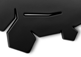 3-D Karper Embleem Zwart Vis Sticker Auto Reliëf Autosticker Decoratief Karperlogo Aanhanger Laptop