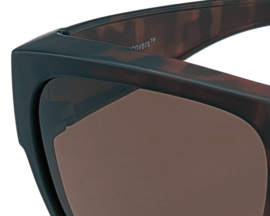 Polaroid®  Brown Marilyn Overzetzonnebril Elegante Dames Overzet Zonnebril Polariserende UV Lenzen