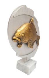 Luxe XL Karper Trofee 3D Reliëf Goud 32 cm