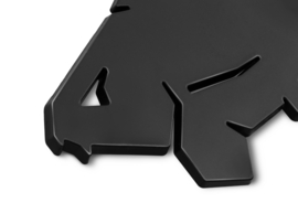 3-D Karper Embleem Zwart Vis Sticker Auto Reliëf Autosticker Decoratief Karperlogo Aanhanger Laptop
