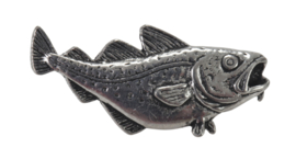 Visspeld Kabeljauw Speldje Kabeljauwspeldje Vis Vissen Broche Kraag Das Speld Hoed Sierspeld Cod Pin