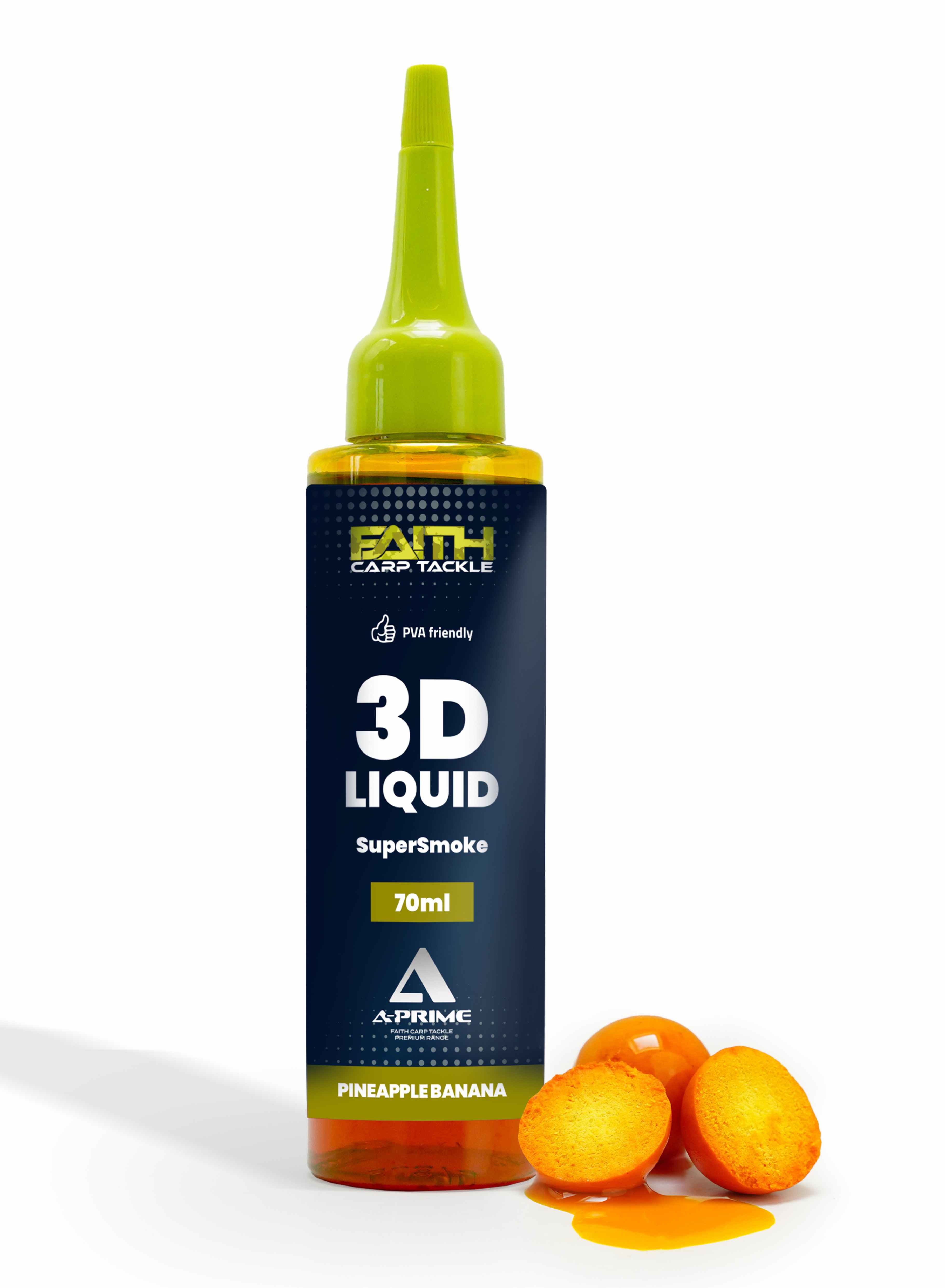 Faith A-Prime SuperSmoke Liquid Pineapple/Banana PVA-Save Active Cloud Smoke Bait Booster Attractive