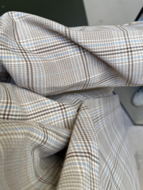 Boxy blazer - Geruit beige/blauw