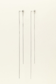 Universe minimalistische lange oorbellen - Zilverkleurig