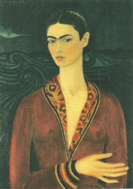 Zelfportret met fluwelen jurk, Frida Kahlo