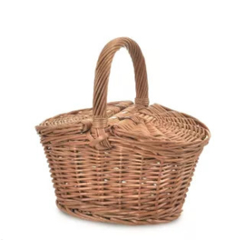 Rieten picknick mandje (19x14x19)