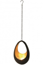 Waxinelichthouder Goldlicht Hanger Drop (18cm), brons/goud