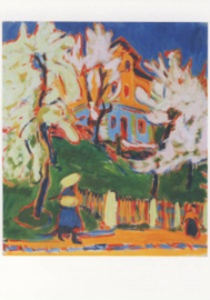 Huis met bloeiende bomen, Ernst Ludwig Kirchner