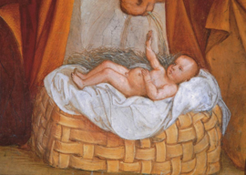 Jezus (detail uit Aanbidding), San Maria delle Grazie