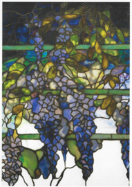 Blauwe regen, Louis Comfort Tiffany (glas in lood)