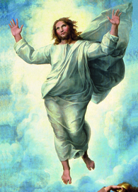 Transfiguratie van Christus, Rafaël (detail met gestalte van Christus)