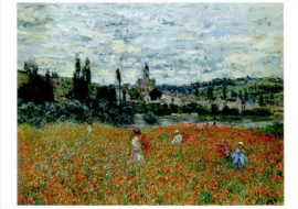 Klaprozen bij Vétheuil, Claude Monet