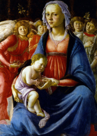 Madonna met kind en vijf engelen, Sandro Botticelli