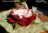 Waxine lichtje Rose/rode roos (zelfmaakpakketje)