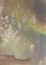 Witte tulpen en sering, Nancy Fotheringham