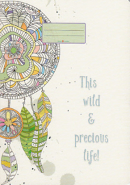 Schriftje This wild & precious life, Taurus journal