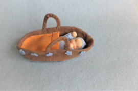 Reiswieg met baby blauw (zelfmaakpakketje)
