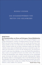 Das Zusammenwirken von Ärzten und Seelsorgern GA 318 / Rudolf Steiner
