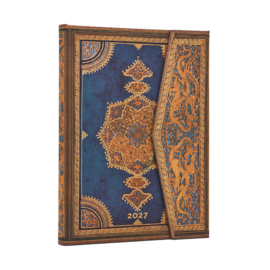 12 maands agenda Paperblanks 2027 Safavid Indigo Midi Horizontal
