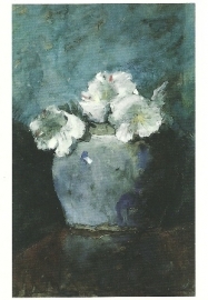 Witte azalea's in de pot, Jan Voerman