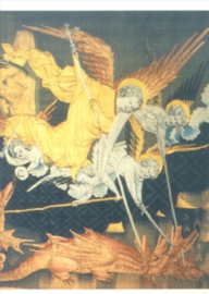 De heilige Michael bestrijdt de draak, Nicolas Bataille, wandtapijt