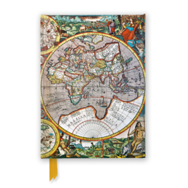 Antique map of the world, A Flame Tree Notebook