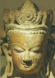 Gekroonde Boeddha, detail, Nepal