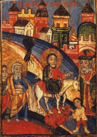Intocht in Jeruzalem, Byzantijns icoon