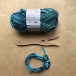 Breivork met Filzwol Turquoise