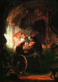 Tobias heelt zijn blinde vader, Rembrandt