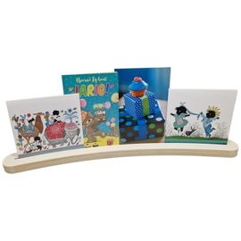 Kaartenhouder gebogen groot multiplex 50 cm