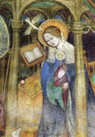 Verkondiging aan Maria, Wandschildering 15e eeuw