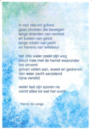 Onverschrokken reis ik altijd richting zee, Hanna de Lange, kaartenset met mooie spreuken