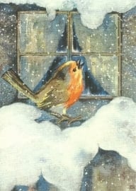Roodborstje in de sneeuw, Mili Weber