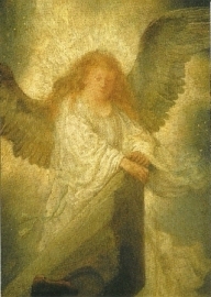 Engel uit opstanding Christus, Rembrandt