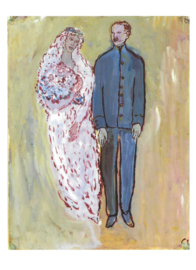 Bruidspaar, Charlotte Salomon, 15x21 cm kaart