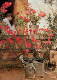 Geraniums, Childe Frederick Hassam