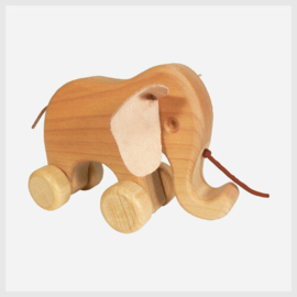 Houten trekfiguur Olifant Bruno