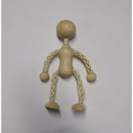 Touwpopje 11 cm met hoofd