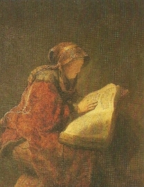 Portret van zijn moeder, Rembrandt