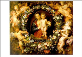 Madonna in bloemenkrans, Peter Paul Rubens